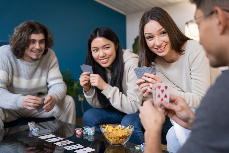Ilustrasi pengguna mengikuti pedoman gaming bertanggung jawab untuk hiburan seimbang